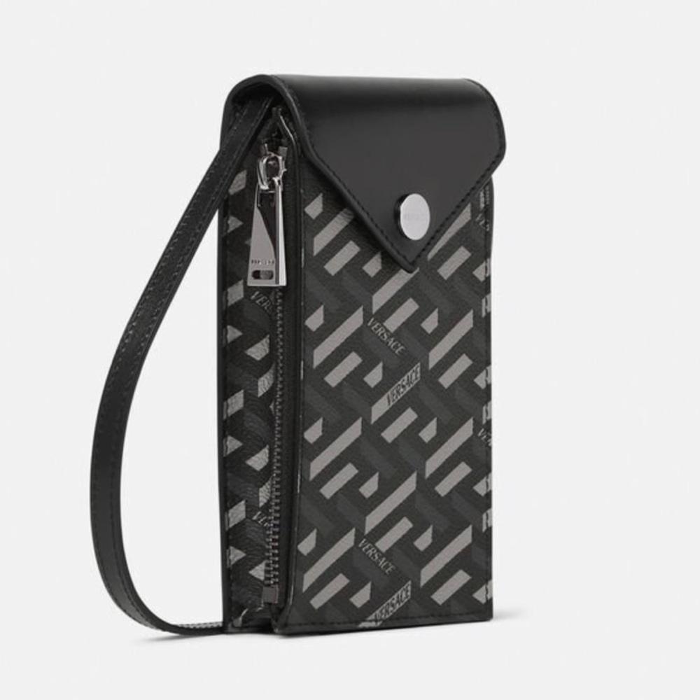 VERSACE Mens La Greca Phone Crossbody